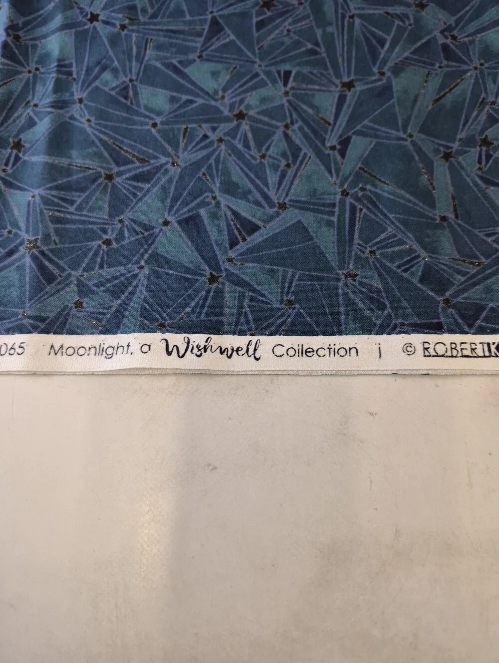Robert Kaufman Wishwell Moonlight Geometric Cotton Fabric 37x44”